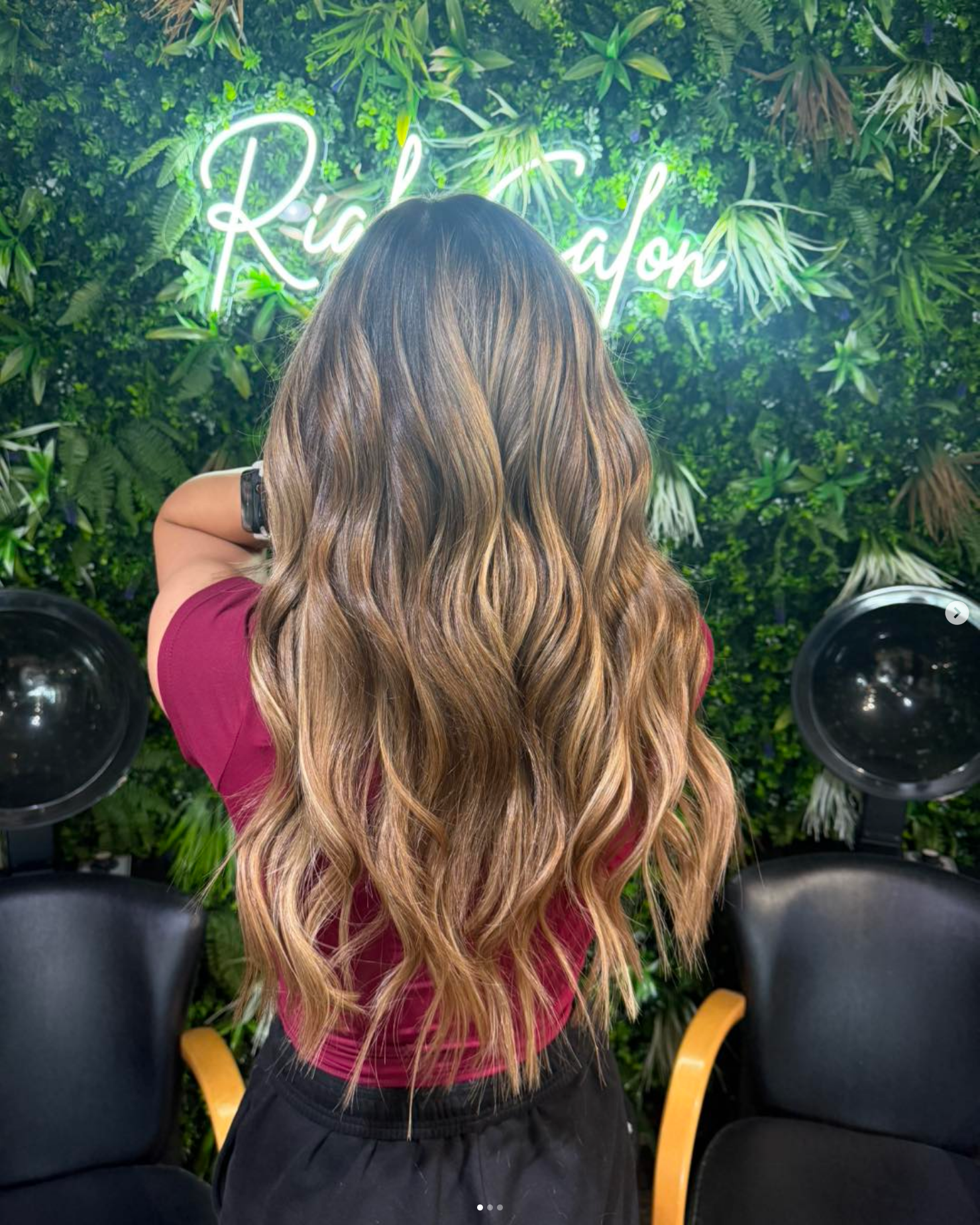 Blonde highlights balayage